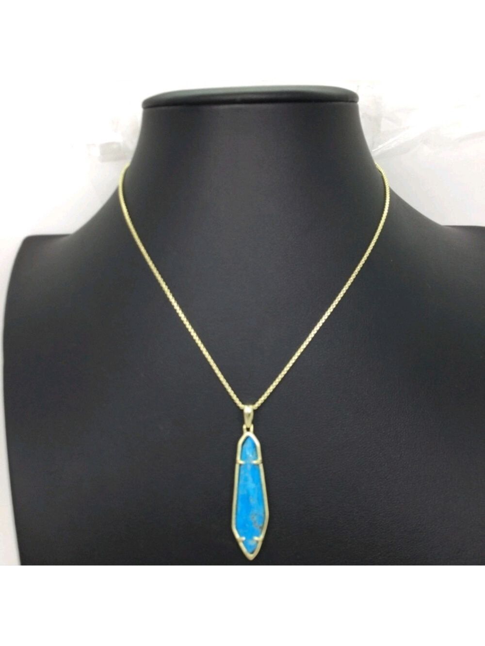 Kendra Scott Cassidy Howlite Pendant Adjustable Chain Necklace EUC 28"